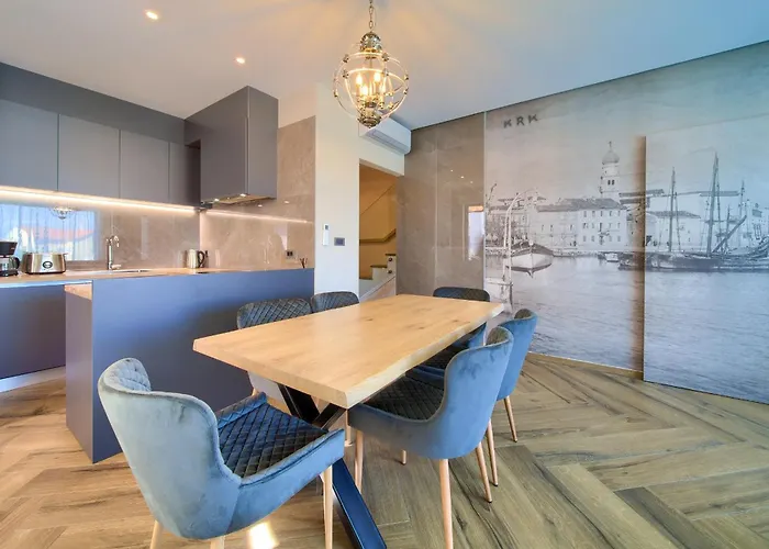 New With Pool, Sea View, Close To A Beautiful - By Traveler Tourist Agency Krk - Id 2407 *