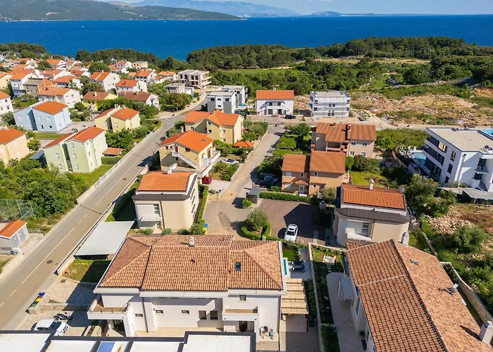 Villa New With Pool, Sea View, Close To A Beautiful - By Traveler Tourist Agency Krk - Id 2407 *