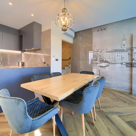 New With Pool, Sea View, Close To A Beautiful - By Traveler Tourist Agency Krk - Id 2407 *
