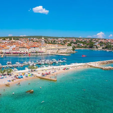 New With Pool, Sea View, Close To A Beautiful - By Traveler Tourist Agency Krk - Id 2407 Krk Town